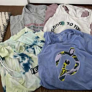 Peloton work out shirts. 4 shirts. Size small.